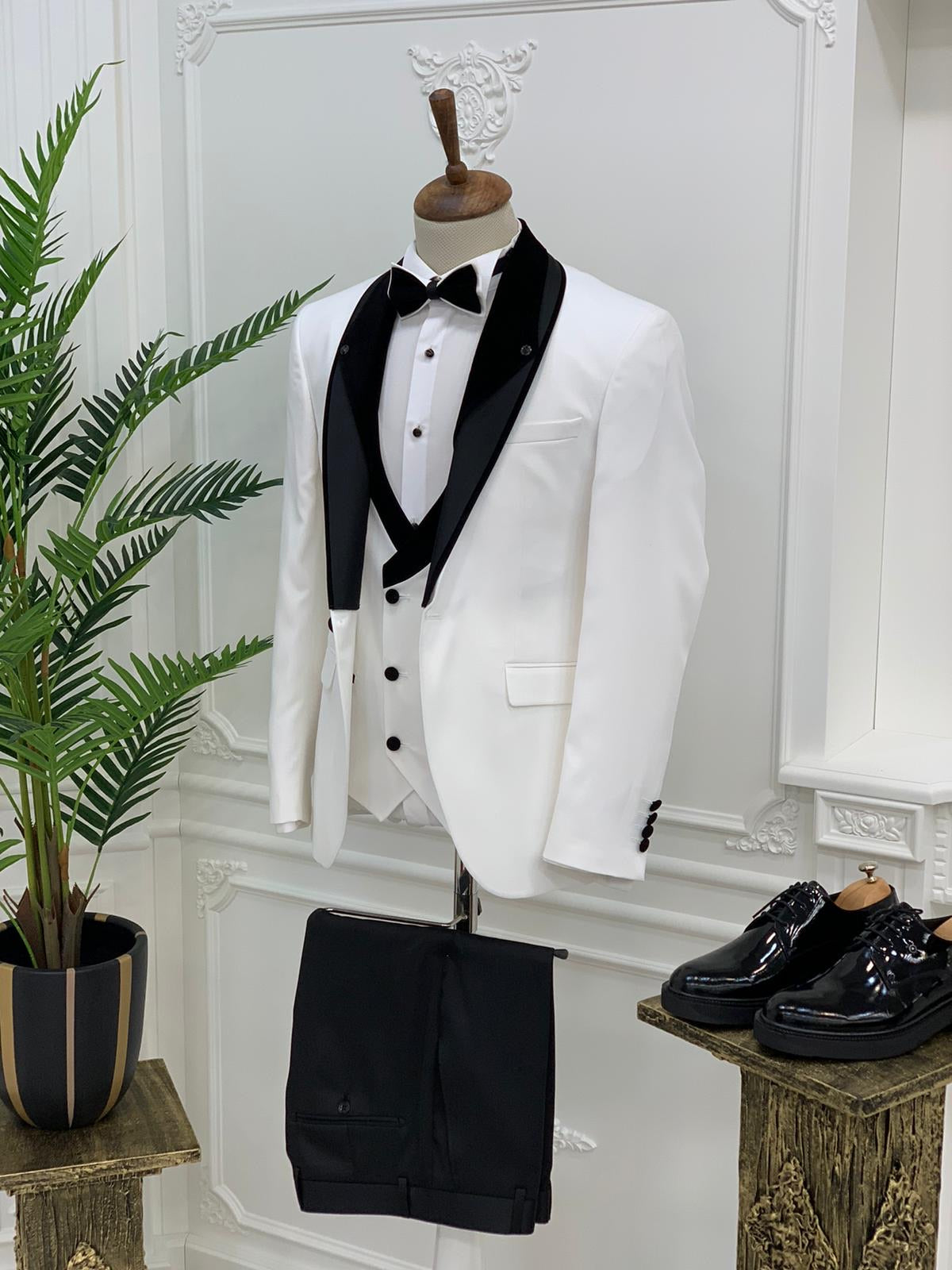 Napolia Royal White Slim Fit Tuxedo-baagr.myshopify.com-1-BOJONI