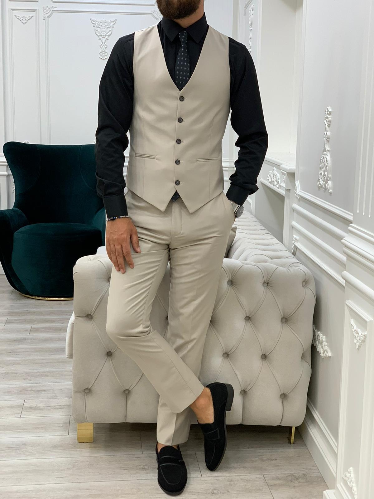 Boston Beige Slim Fit Suit-baagr.myshopify.com-1-BOJONI