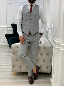 Lambrusco Dark Gray Slim Fit Peak Lapel Striped Suit-baagr.myshopify.com-1-BOJONI