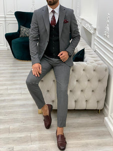 Bojoni Dayton Gray  Slim Fit Suit