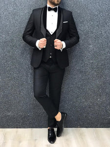 Nova Slim Fit Stone  Black Tuxedo-baagr.myshopify.com-1-BOJONI