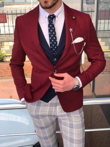 Fendis Slim-Fit Suit Vest Red-baagr.myshopify.com-suit-BOJONI