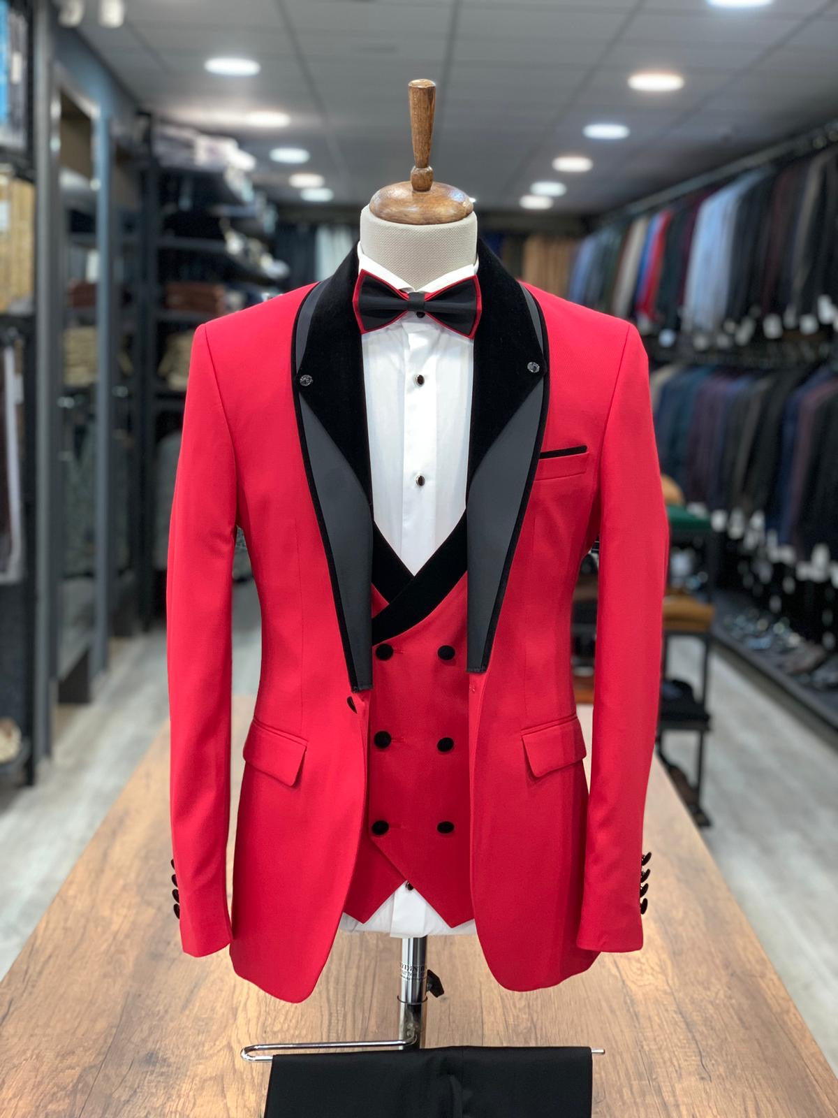 Napolia Royal Red Slim Fit Tuxedo-baagr.myshopify.com-1-BOJONI