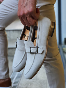 Henderson Beige Suede Buckle Loafers-baagr.myshopify.com-shoes2-BOJONI