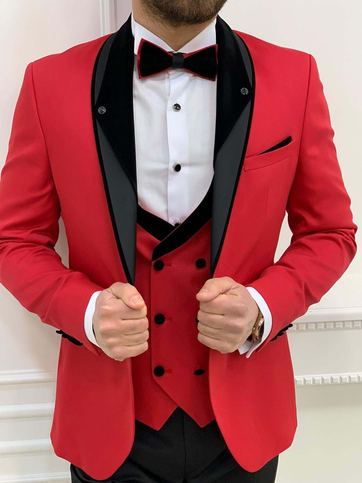 Napolia Royal Red Slim Fit Tuxedo-baagr.myshopify.com-1-BOJONI