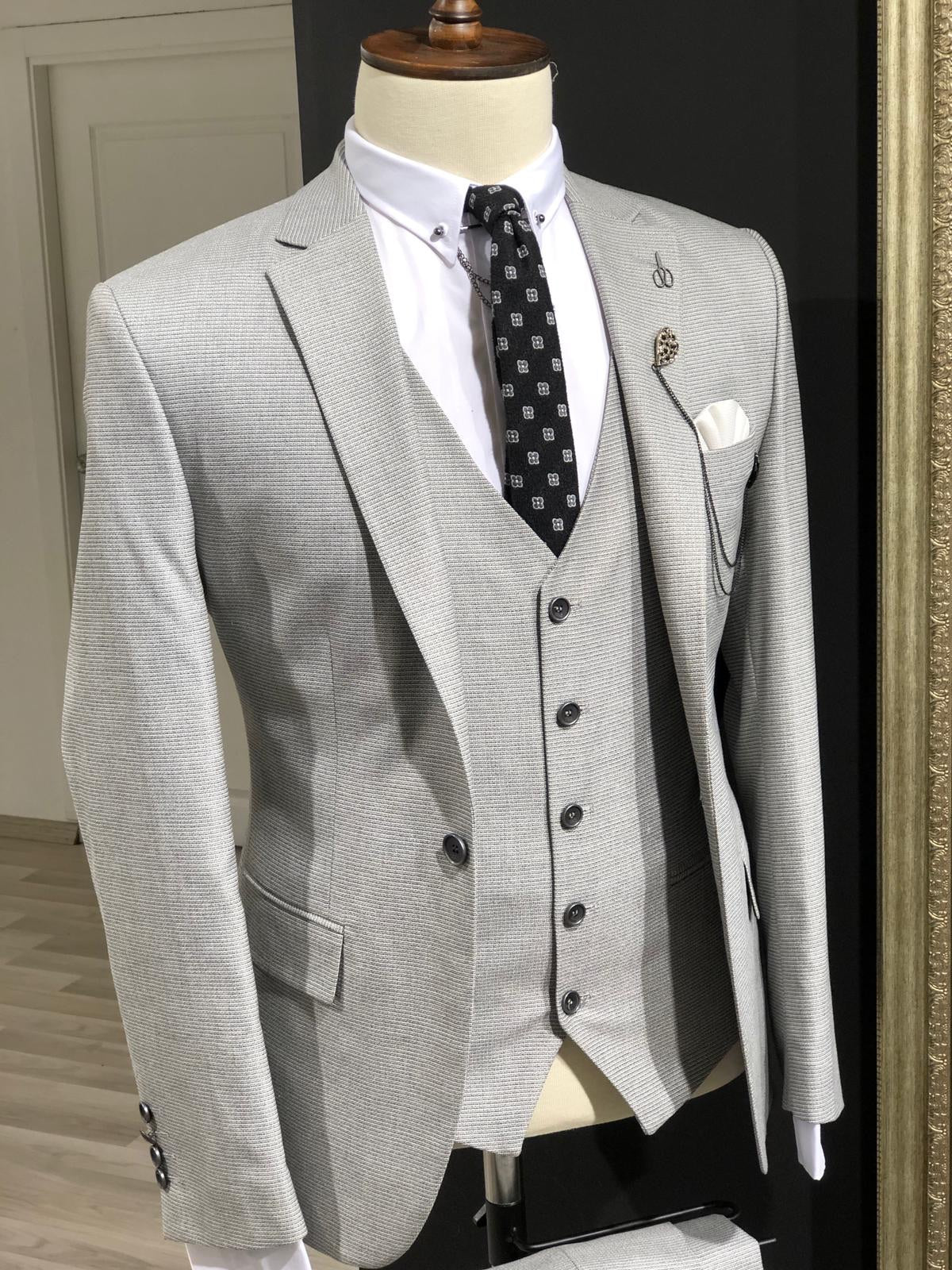 Slim-Fit Suit Vest Gray-baagr.myshopify.com-suit-BOJONI