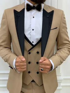 Fettachi Gold Slim Fit Peak Lapel Tuxedo-baagr.myshopify.com-1-BOJONI