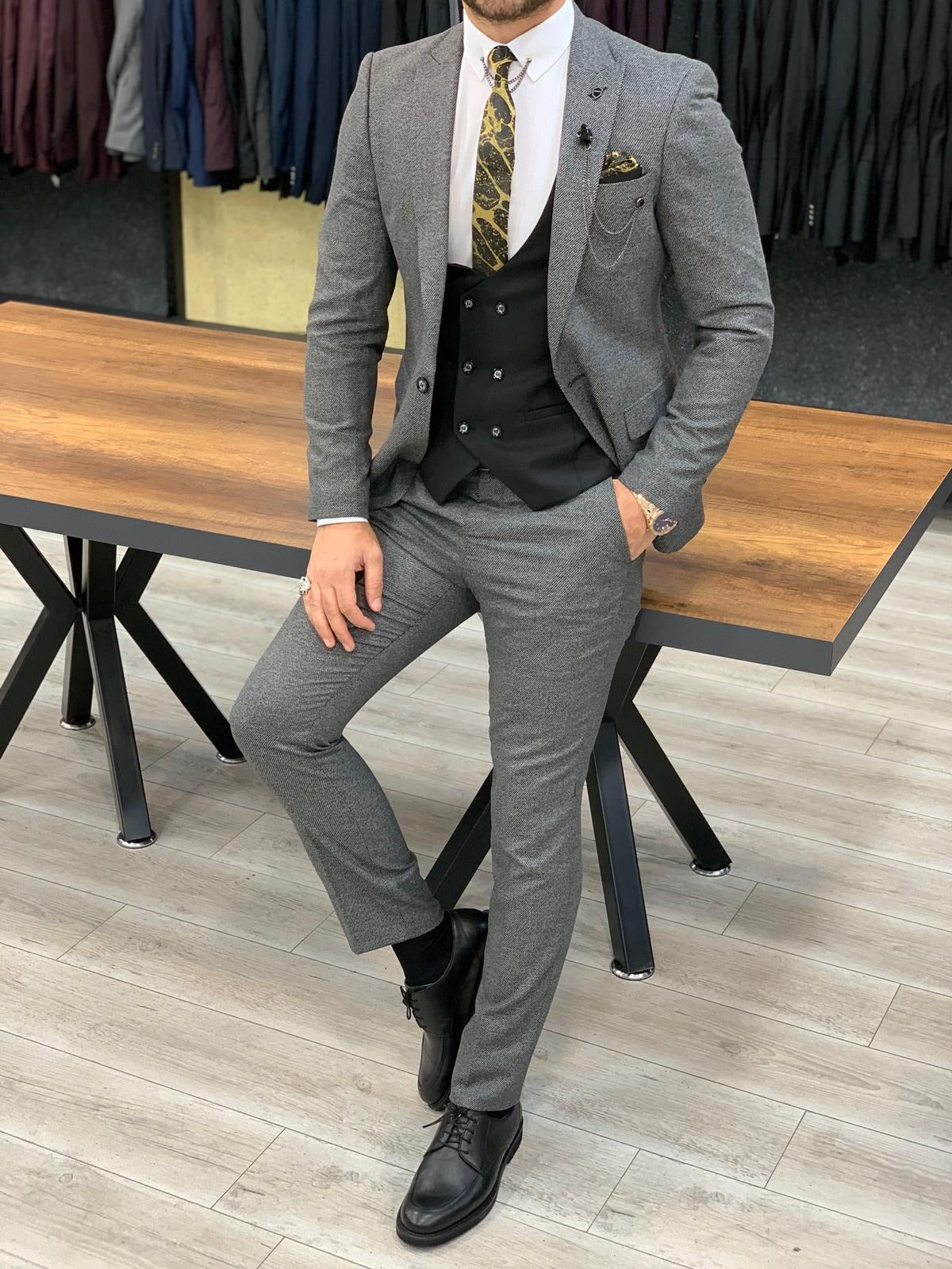 Kars Gray Slim Fit Suit-baagr.myshopify.com-1-BOJONI