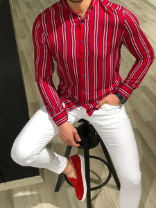 Benso Slim-Fit Striped Shirt (4 Colors)-baagr.myshopify.com-Shirt-BOJONI