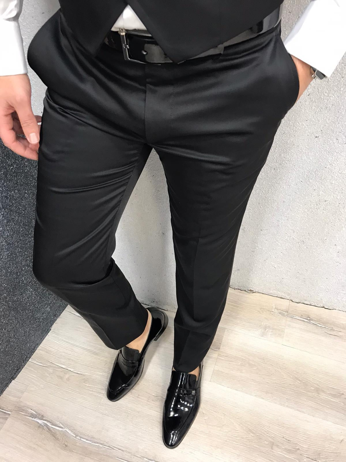 Nova Slim Fit Velvet Black Tuxedo-baagr.myshopify.com-1-BOJONI