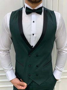 Partoni Royal Green Slim Fit Tuxedo-baagr.myshopify.com-1-BOJONI