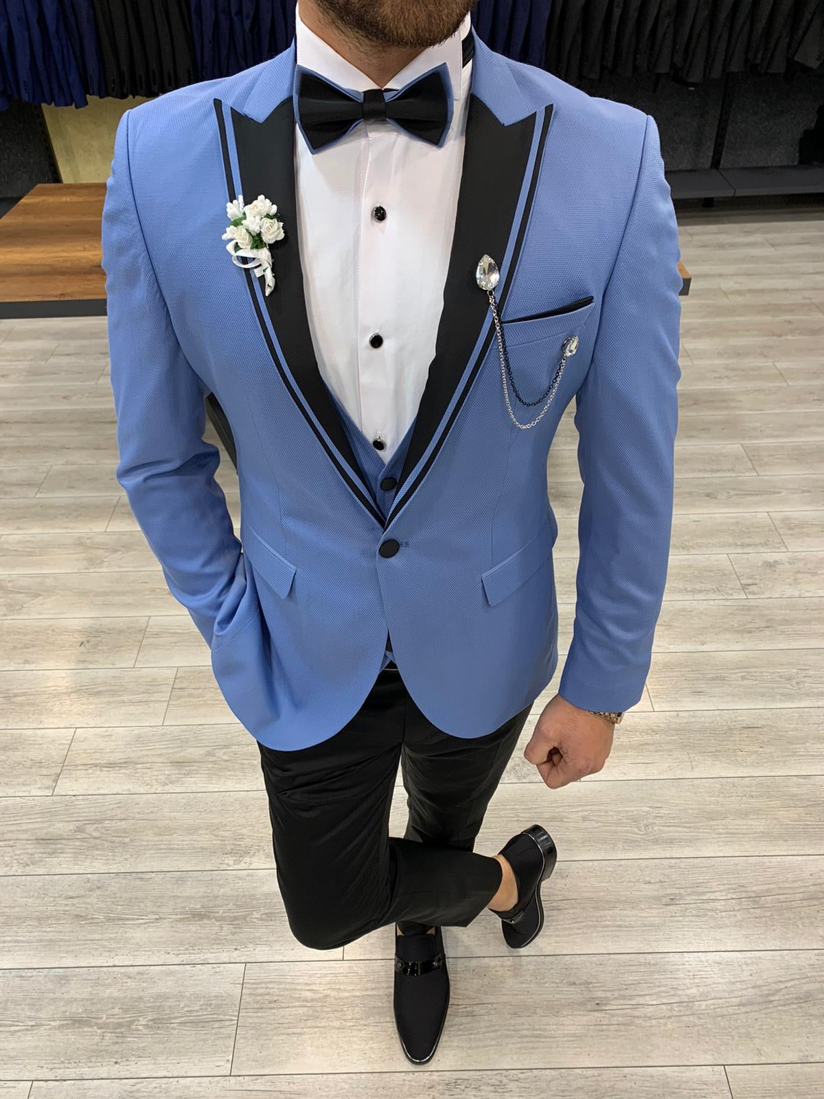 Forenzax Slim Fit Sky Blue Tuxedo-baagr.myshopify.com-1-BOJONI