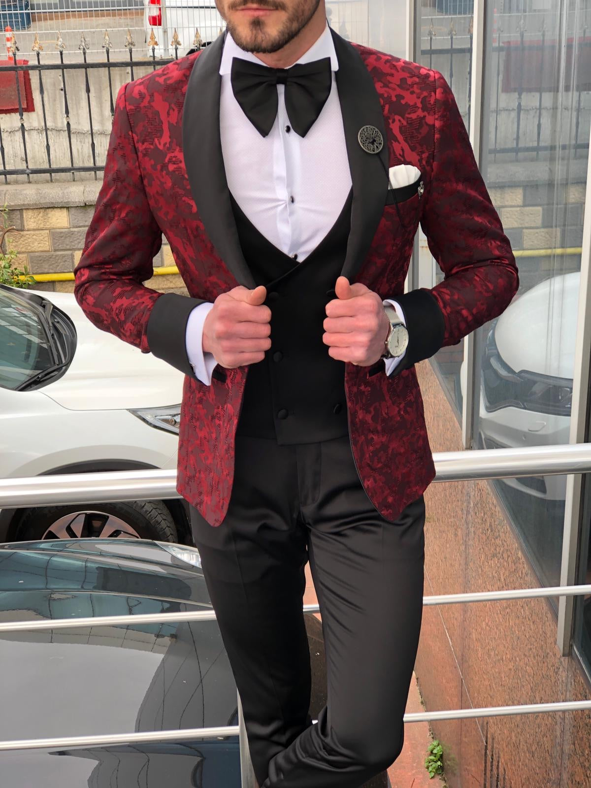 Slim-Fit Tuxedo Suit  Clearetred-baagr.myshopify.com-suit-BOJONI