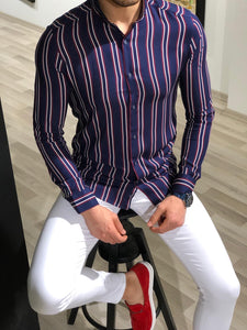 Benso Slim-Fit Striped Shirt (4 Colors)-baagr.myshopify.com-Shirt-BOJONI