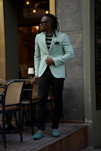 Bojoni Diamond Shagori Mint Slim Fit  Blazer