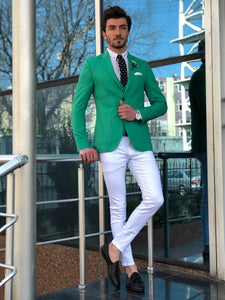 Multi Slim-Fit  Suit Vest Green-baagr.myshopify.com-suit-brabion