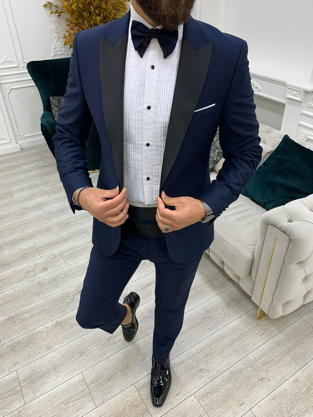 Valencia Navy Blue Slim Fit Tuxedo-baagr.myshopify.com-1-BOJONI