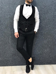 Nova Slim Fit Diamond  Black Tuxedo-baagr.myshopify.com-1-BOJONI