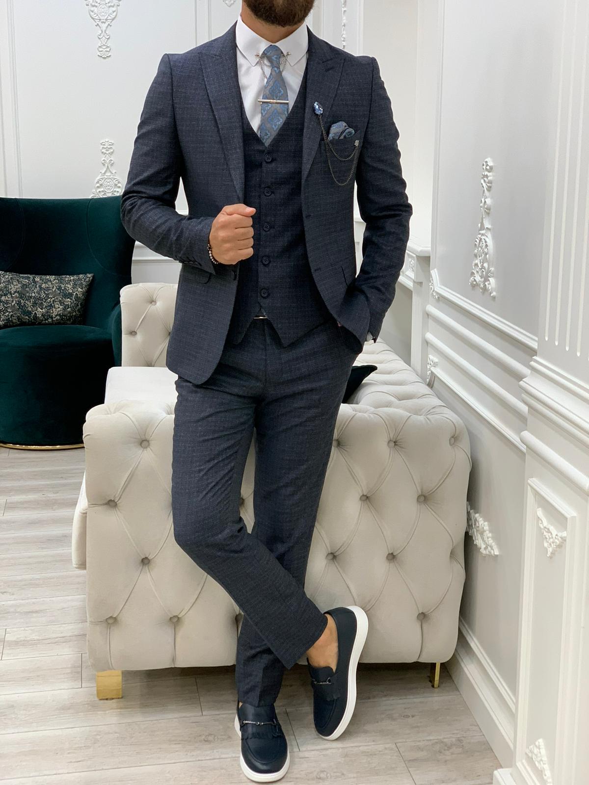 Vermont Navy Blue Slim Fit Suit-baagr.myshopify.com-1-BOJONI