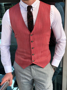 Slim-Fit Plaid Suit Vest Gray-baagr.myshopify.com-suit-BOJONI