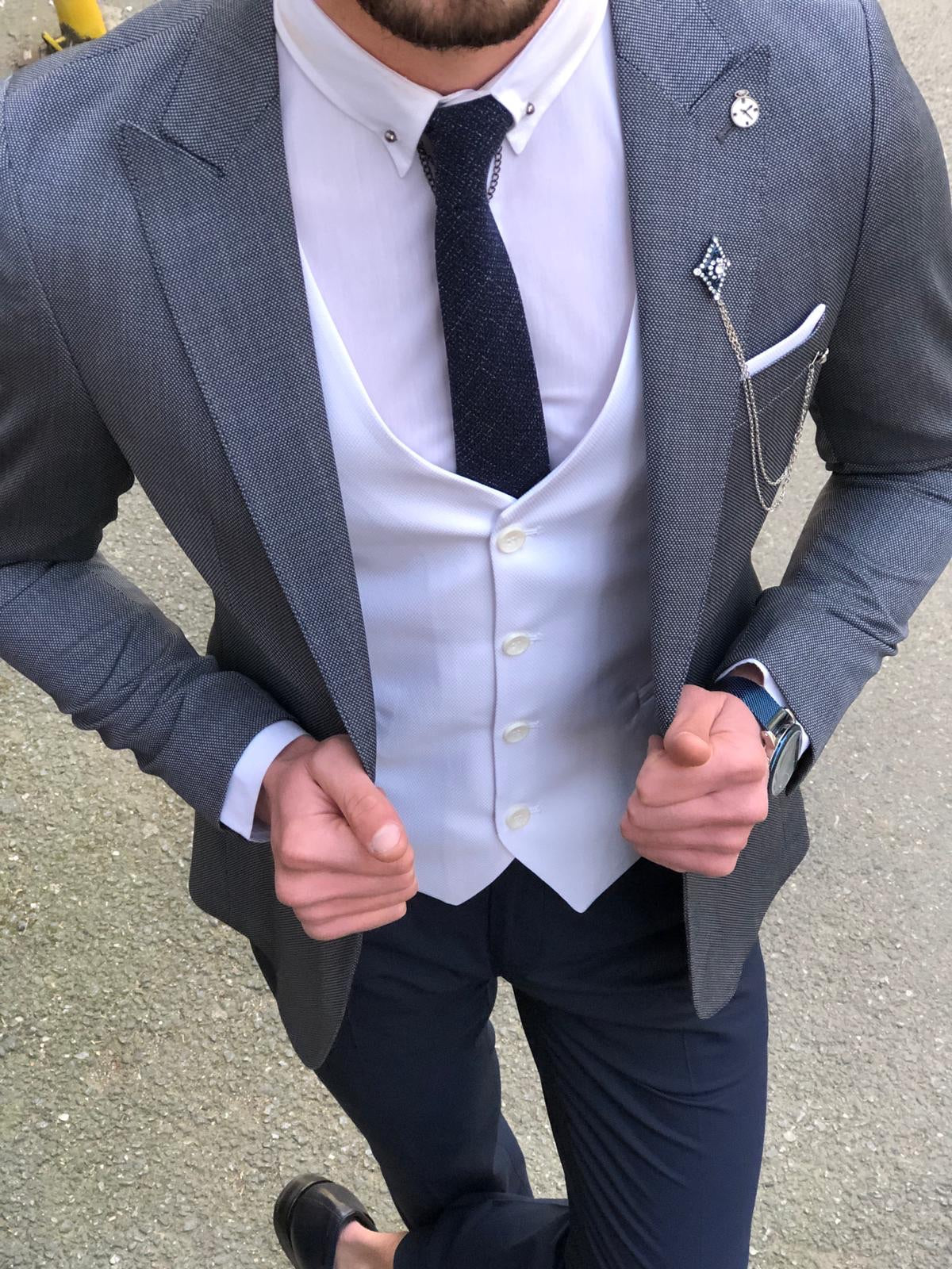 Slim-Fit  Suit Vest Dark Blue-baagr.myshopify.com-suit-BOJONI