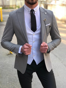 Slim-Fit  Suit Vest Gray-baagr.myshopify.com-suit-BOJONI