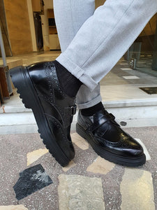 Bojo Giotto Black Wing Tip Buckle Loafers-baagr.myshopify.com-shoes2-BOJONI