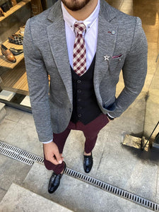 Forenzax Gray Slim Fit Suit-baagr.myshopify.com-suit-BOJONI
