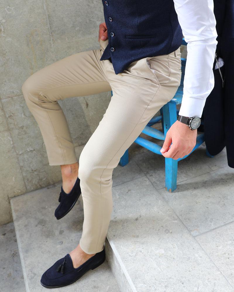 Garuzo Navy Blue Slim Fit Plaid Wool Suit-baagr.myshopify.com-suit-BOJONI