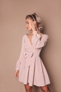 Wrap Dress With Wide Belt-baagr.myshopify.com-dress.-BOJONI