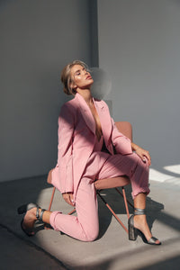 Flared Jacket with Slits on the Sleeves Pink-baagr.myshopify.com-dress.-BOJONI