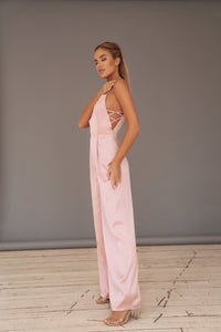 Satin Jumpsuit with Thin Straps-baagr.myshopify.com-dress.-BOJONI
