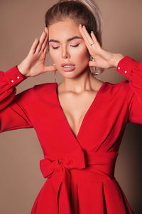Wrap Dress With Wide Belt-baagr.myshopify.com-dress.-BOJONI