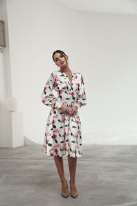 Corset Belt Effect Midi Dress White-baagr.myshopify.com-dress.-BOJONI