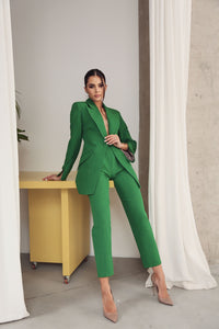 Flared Jacket with Slits on the Sleeves Green-baagr.myshopify.com-dress.-BOJONI