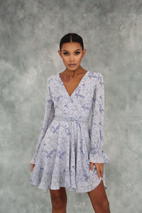 Crepe Chiffon Dress with Ruffles and Wide Belt-baagr.myshopify.com-dress.-BOJONI