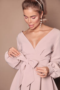 Wrap Dress With Wide Belt-baagr.myshopify.com-dress.-BOJONI