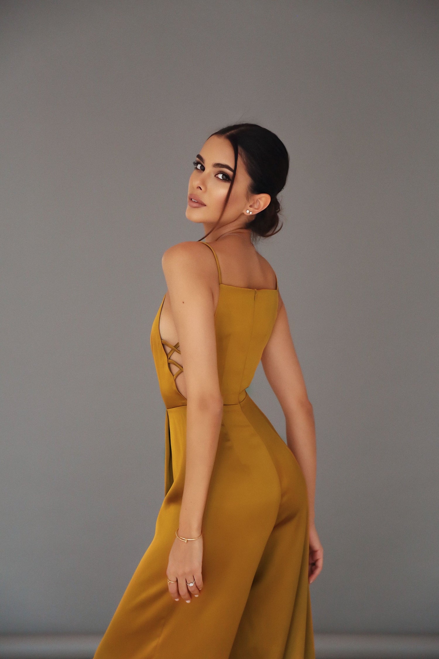Satin Jumpsuit with Thin Straps-baagr.myshopify.com-dress.-BOJONI